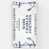 Nautisch pensioen van Navy Anchor Spandoek (Verticaal)