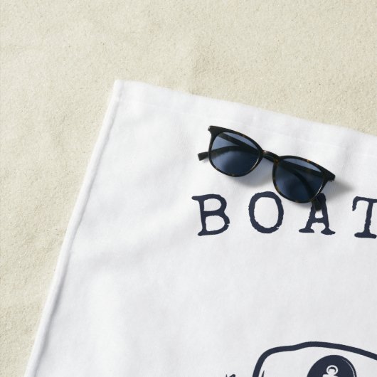 Nautisch Pet, anker, wielnavelblauw gestreept Strandlaken (In situ)