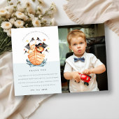 Nautisch Piraatsschip Leeuwenwelp Kinderen Foto Ve Bedankkaart