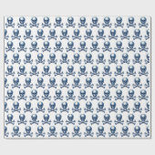 Nautisch - Pirate / Skull & Crossbones Cadeaupapier (Vlak)