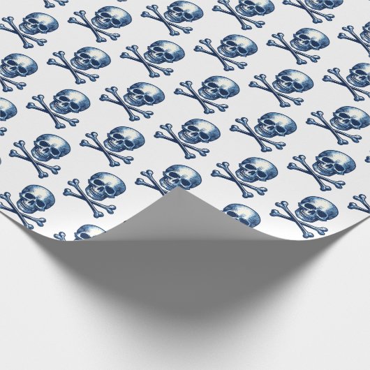 Nautisch - Pirate / Skull & Crossbones Cadeaupapier (Hoek)
