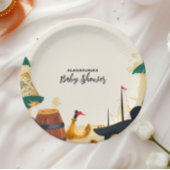 Nautisch piratenschip Ahoy Het is een jongen Papieren Bordje