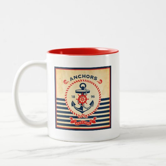  Nautisch Poster Tweekleurige Koffiemok (Links)