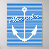 Nautisch poster van de decoderwand | personaliseer (Voorkant)