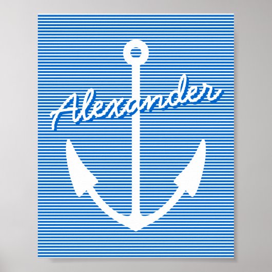 Nautisch poster van de decoderwand | personaliseer (Voorkant)