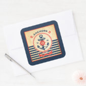 Nautisch Poster Vierkante Sticker (Envelop)