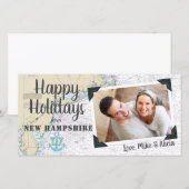 Nautisch Prettig feest van New Hampshire Feestdagenkaart (Voorkant / Achterkant)