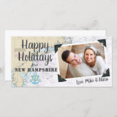 Nautisch prettige feestdagen uit New Hampshire Feestdagenkaart (Voorkant / Achterkant)