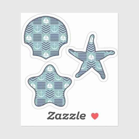 Nautisch Quilt Contour Sticker (Vel)
