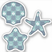 Nautisch Quilt Contour Sticker (Voorkant)