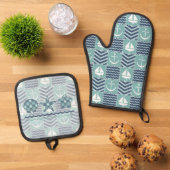 Nautisch Quilt Ovenwant & Pannenlap Set (Top down)