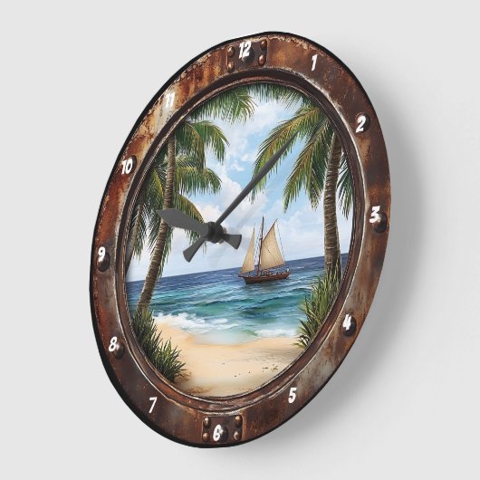 Nautisch raam Kustretraite Rustiek strand Grote Klok (Hoek)