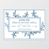 Nautisch restaurant, Retail of Beach House Verhuur Raamsticker (Vel)