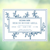 Nautisch restaurant, Retail of Beach House Verhuur Raamsticker (Vel 3)