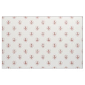 Nautisch roestrood anker/rode naadknoop stof (Fat Quarter)