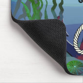Nautisch roestvrij blauw anker/zeewier/schelp/zeep muismat (Hoek)