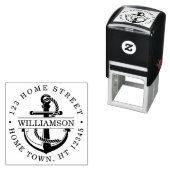 Nautisch Rond Anker Retouradres Zelfinktende Stempel (In situ)