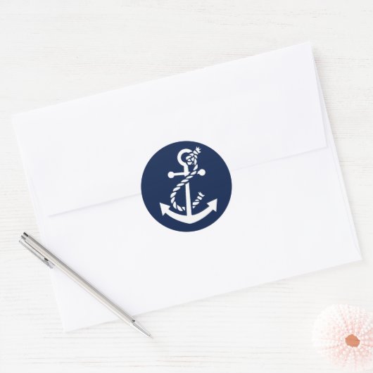 Nautisch Ronde Sticker (Envelop)
