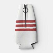 Nautisch rood en marineblauw ankermonogram flesjeskoeler (Achterkant)