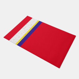 Nautisch, rood, wit en blauw deurmat