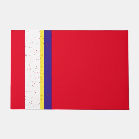 Nautisch, rood, wit en blauw deurmat (Voorkant)