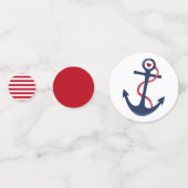 Nautisch Rood Wit Navy Baby shower Verjaardagsfees Confetti (Voorkanten)