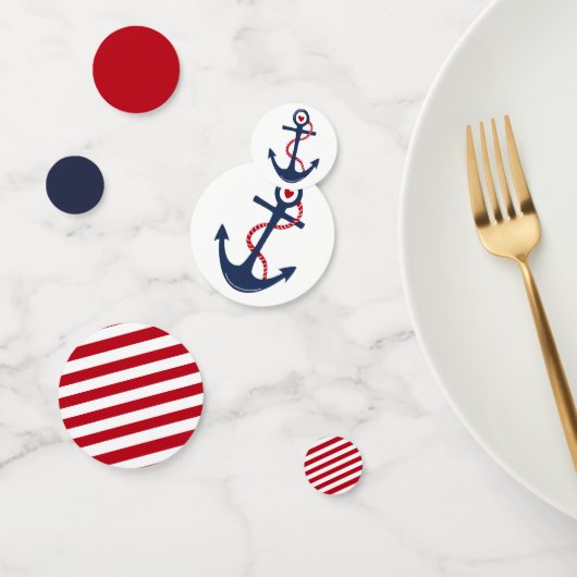 Nautisch Rood Wit Navy Baby shower Verjaardagsfees Confetti (Groep)