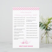 Nautisch roze Baby shower Game PRINED (Staand voorkant)
