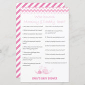 Nautisch roze Baby shower Game PRINED (Voorkant / Achterkant)