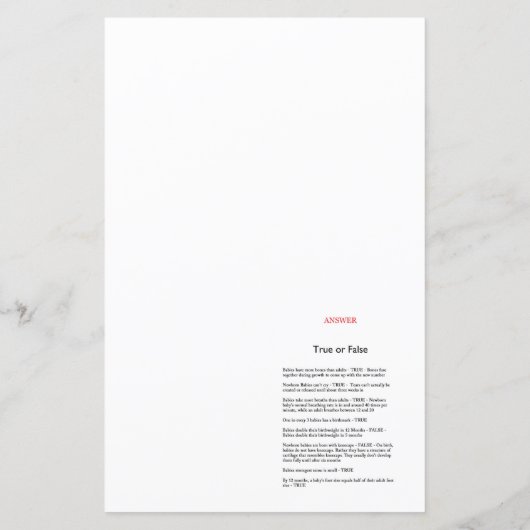 Nautisch roze Baby shower Game PRINED (Achterkant)