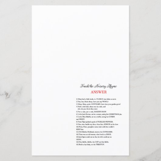 Nautisch roze Baby shower Game PRINED (Achterkant)