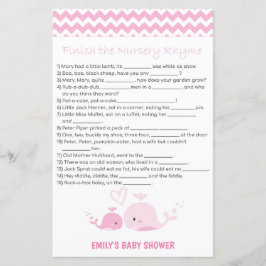 Nautisch roze Baby shower Game PRINED