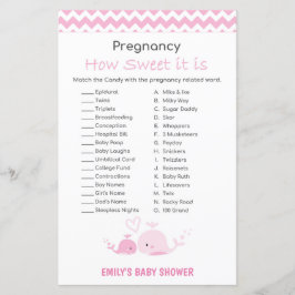 Nautisch roze Baby shower Game PRINED