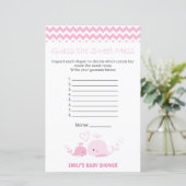 Nautisch roze Baby shower Game PRINED (Staand voorkant)