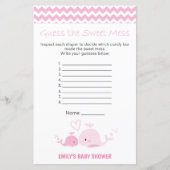 Nautisch roze Baby shower Game PRINED (Voorkant)