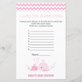 Nautisch roze Baby shower Game PRINED