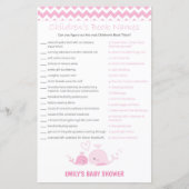 Nautisch roze Baby shower Game PRINED (Voorkant)