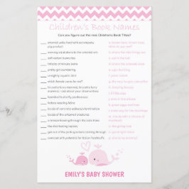 Nautisch roze Baby shower Game PRINED