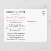 Nautisch Roze & Blauw Vrijgezellenfeest Anker Bloe Uitnodiging Briefkaart (Achterkant)