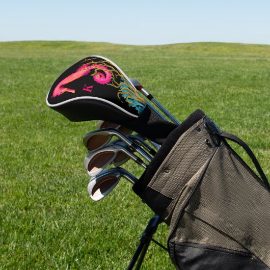 Nautisch Roze Wit Marine Zeepaardje Golfheadcover (Insitu)