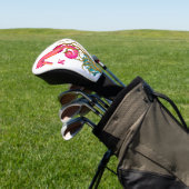 Nautisch Roze Wit Marine Zeepaardje Golfheadcover (Insitu)
