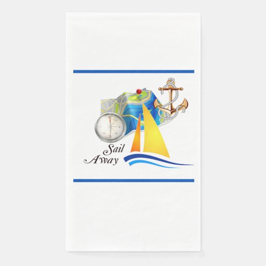 Nautisch Sail Away Servet (Voorkant)