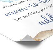 Nautisch Sailor Ahoy Baby shower Envelope Station Poster (Hoek)