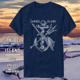 Nautisch Sanibel Island Florida schepen anker T-shirt
