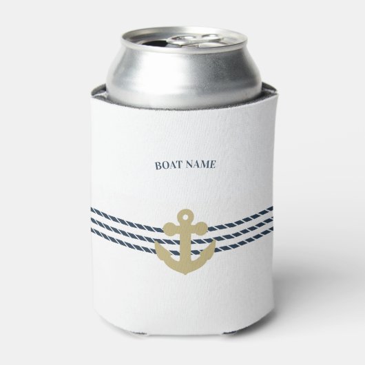 Nautisch scheepsanker, touw blikjeskoeler (Blikje Voorkant)