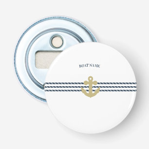 Nautisch scheepsanker, touw button flesopener