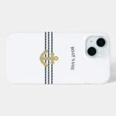 Nautisch scheepsanker, touw Case-Mate iPhone case (Achterkant (horizontaal))