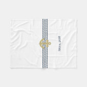Nautisch scheepsanker, touw fleece deken (Voorkant (Horizontaal))