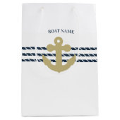 Nautisch scheepsanker, touw medium cadeauzakje (Voorkant)