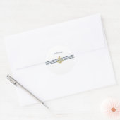 Nautisch scheepsanker, touw ronde sticker (Envelop)